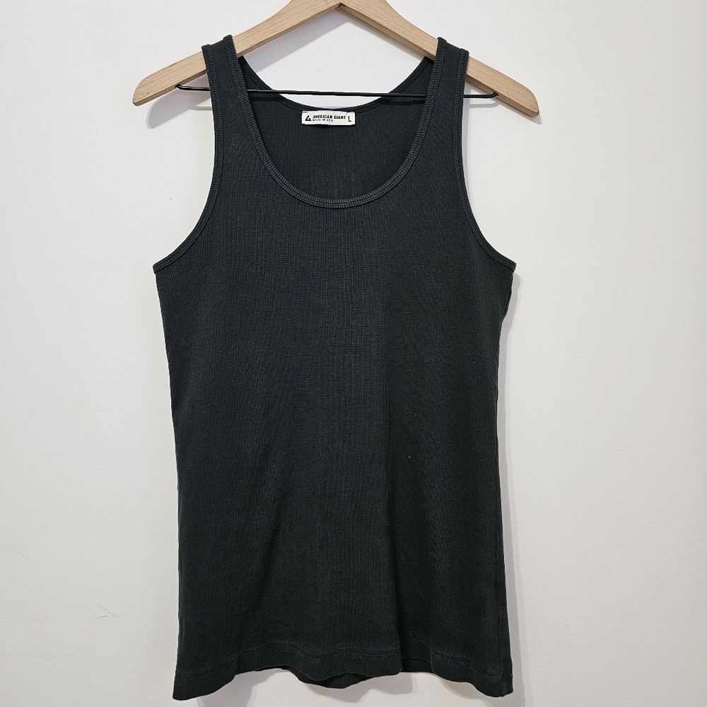 American Giant Green Rib Knit Tank